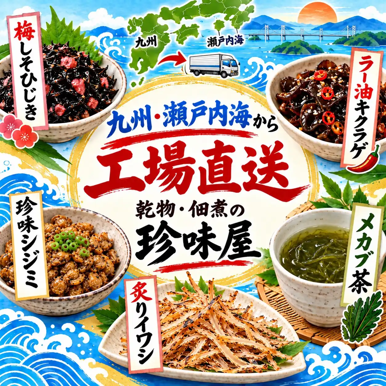 珍味屋の海藻佃煮＆魔法の芋けんぴ販売