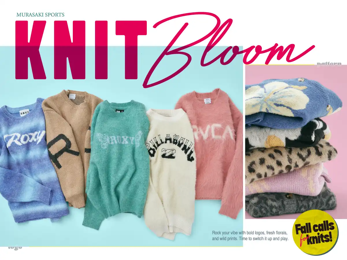 KNIT BLOOMー花柄＆秋色ニットで華やぐ最新秋アイテム