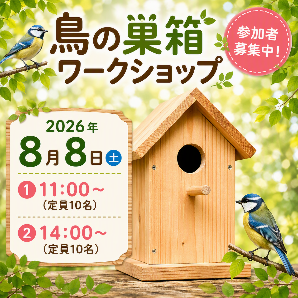 鳥の巣箱ワークショップ