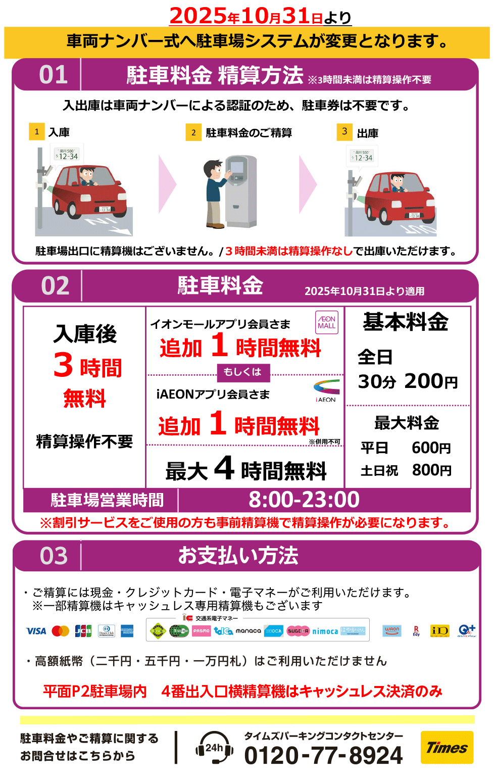 駐車料金について