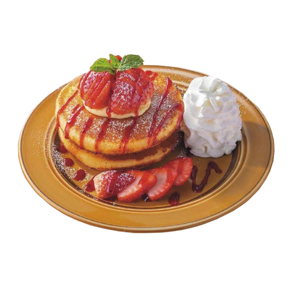 フレッシュいちごのパンケーキ