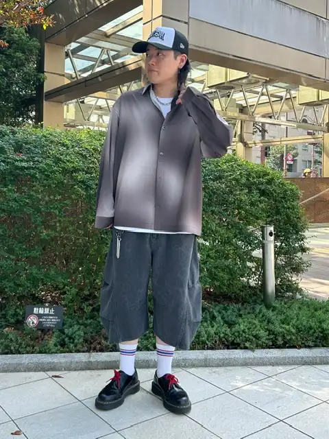 ラグニュアンスガラシャツLS