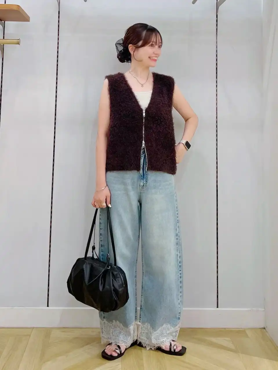 シャギーショートZIPベスト☆