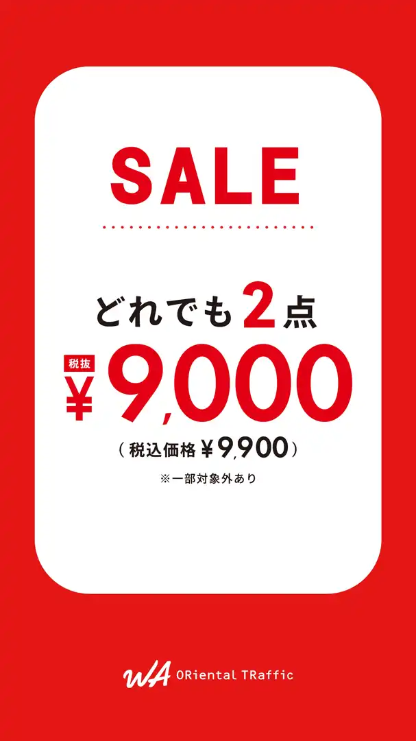 【SALE】どれでも2点9,000円(税込9,900円)