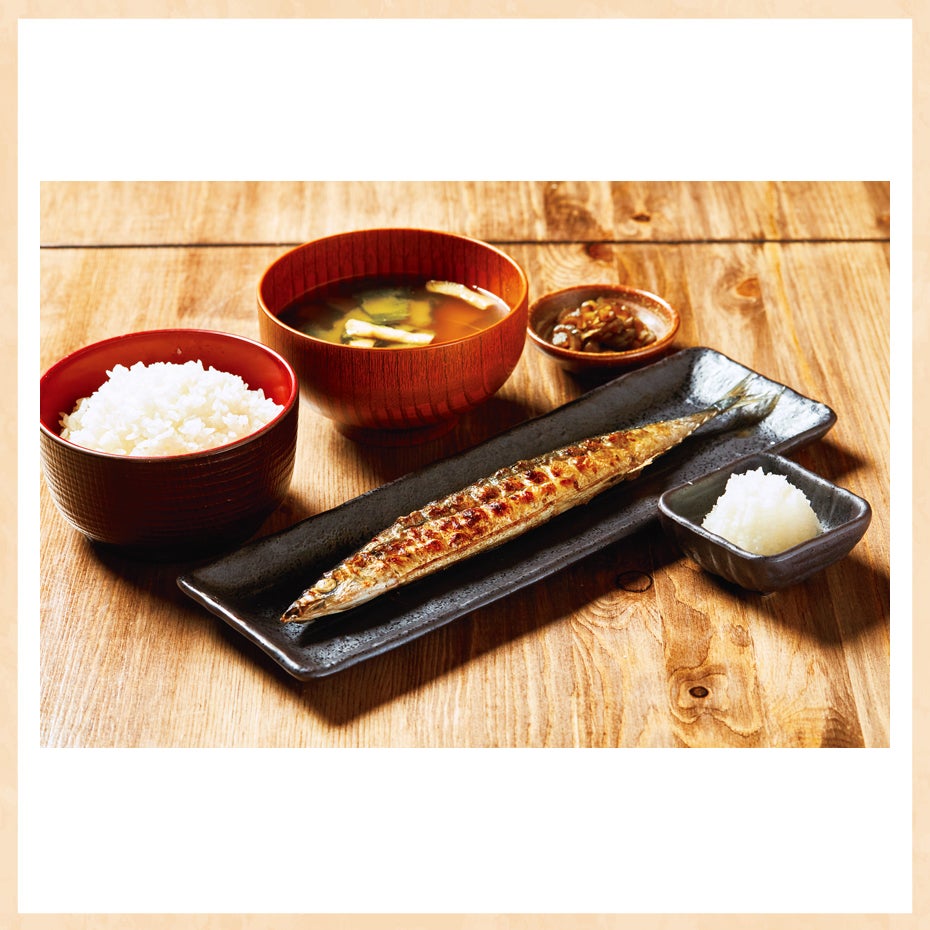 さんま塩焼定食　本体価格980円（税込1,078円）