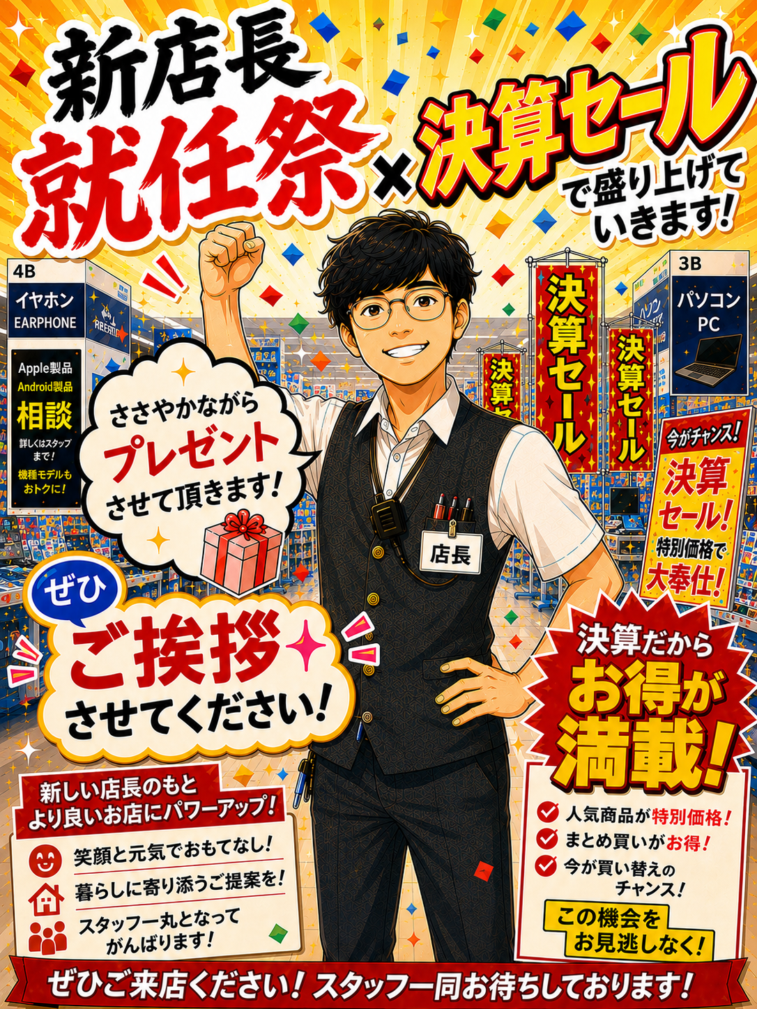 新店長就任祭×決算セール