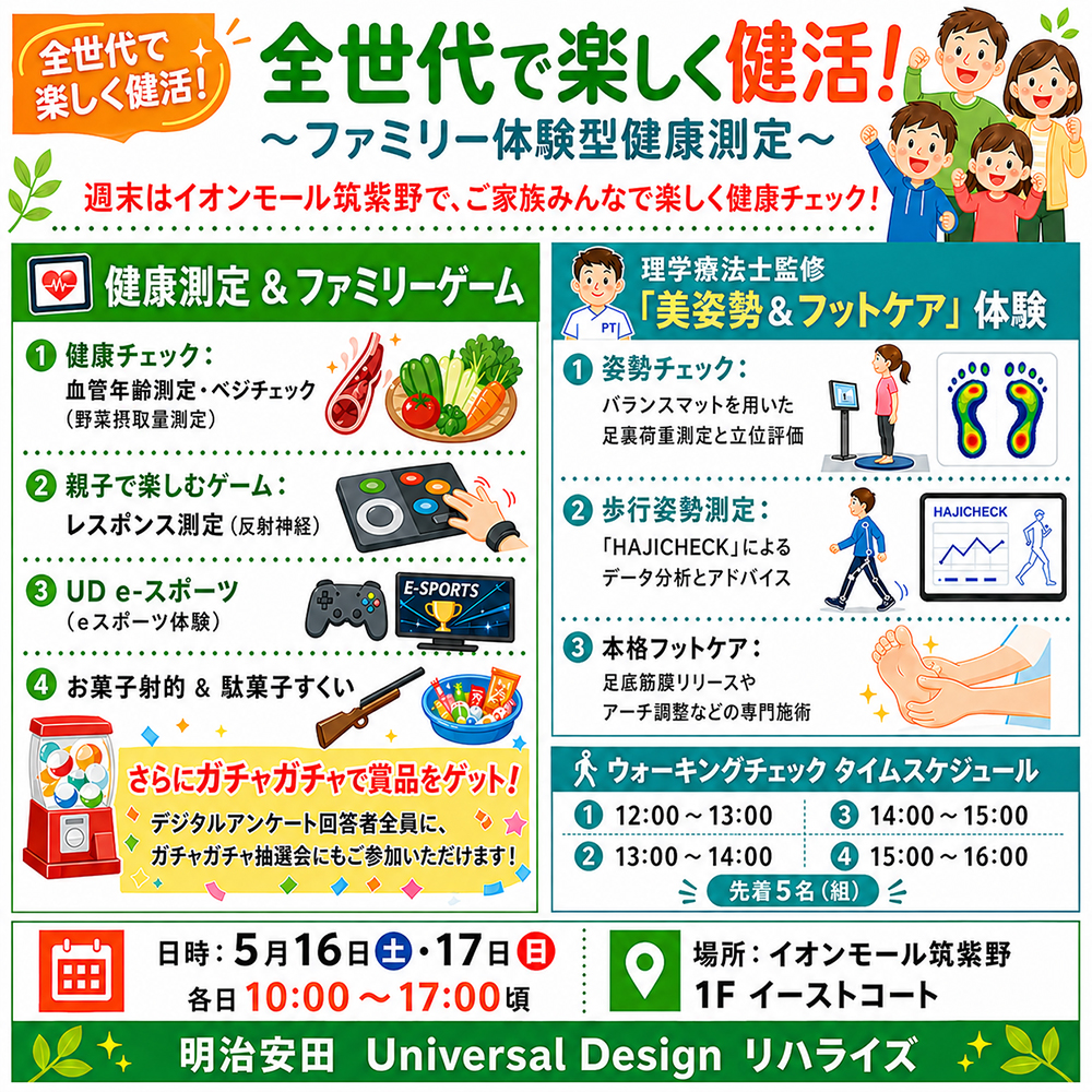 全世代で楽しく健活！　～ファミリー体験型健康測定～