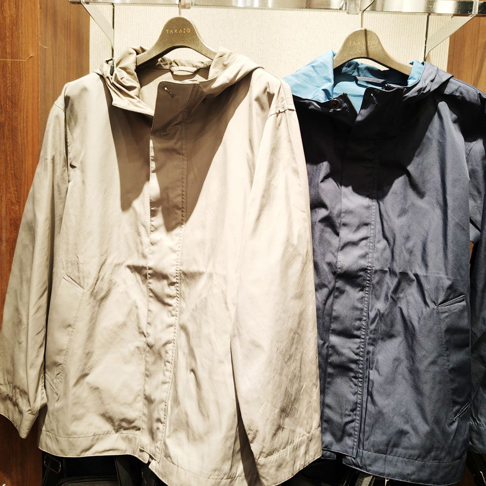 撥水ダブルフェイスフーデッドブルゾン