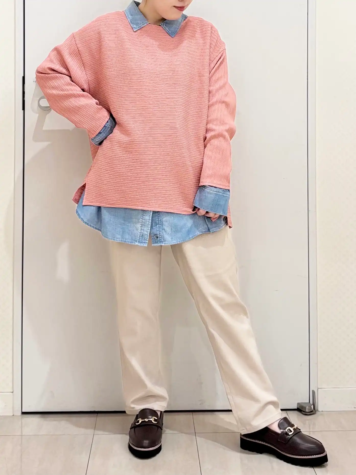 【大きいサイズ】さらさらストレッチストレートパンツ