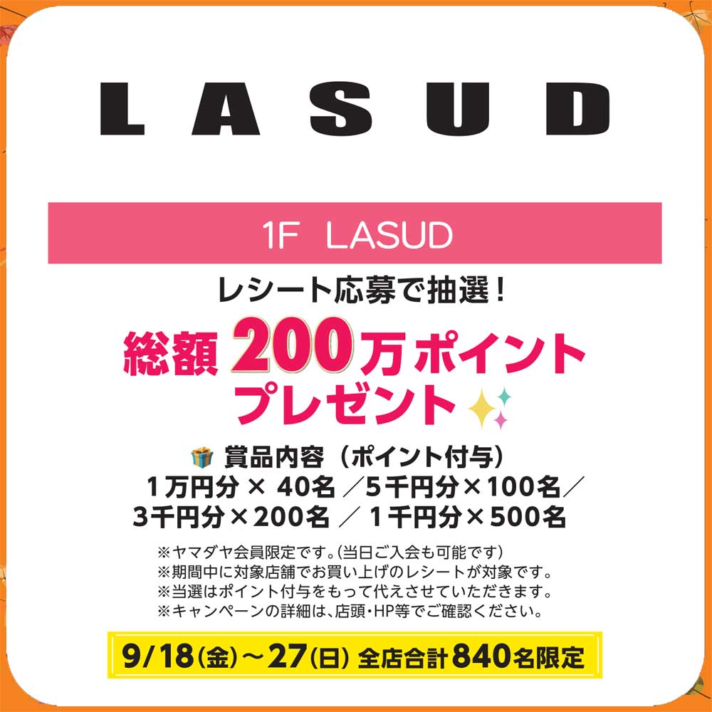 レシート応募で抽選!総額200万ポイントプレゼント