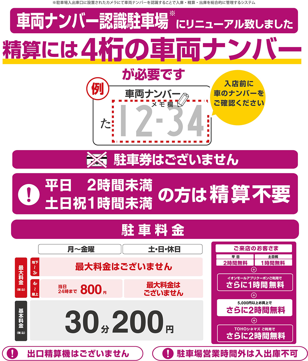 車両ナンバー認識駐車場