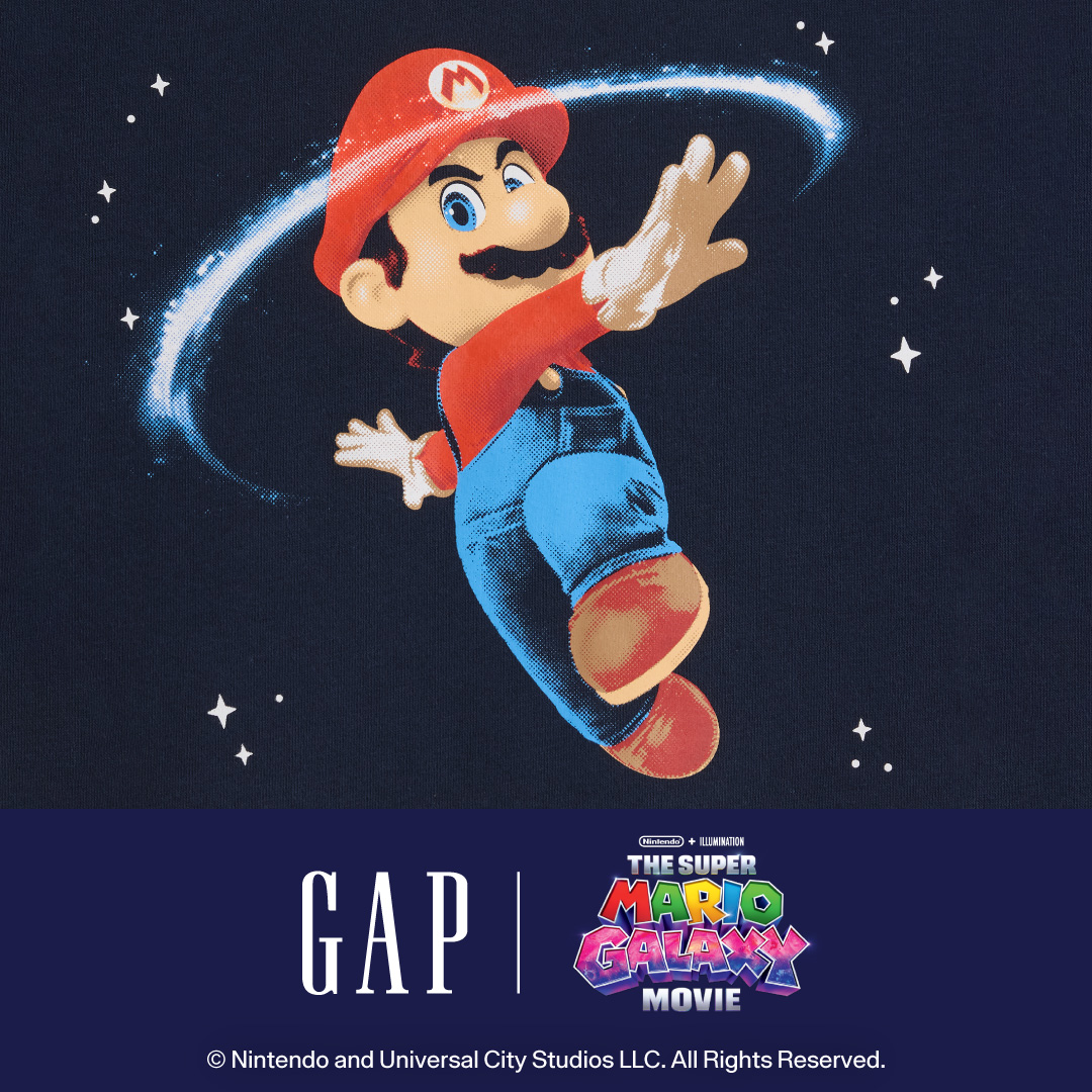 GapKids、映画『ザ・スーパーマリオギャラクシー・ムービー』 とのキッズ・トドラー向けコレクション