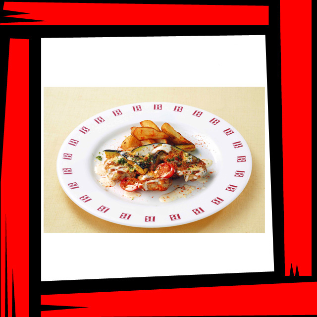 チキンのグリル タンドリー風味 焼き野菜添え