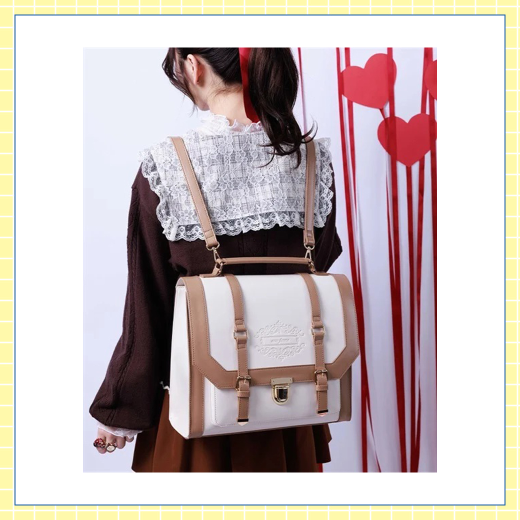 ベルトデザイン配色サッチェル 