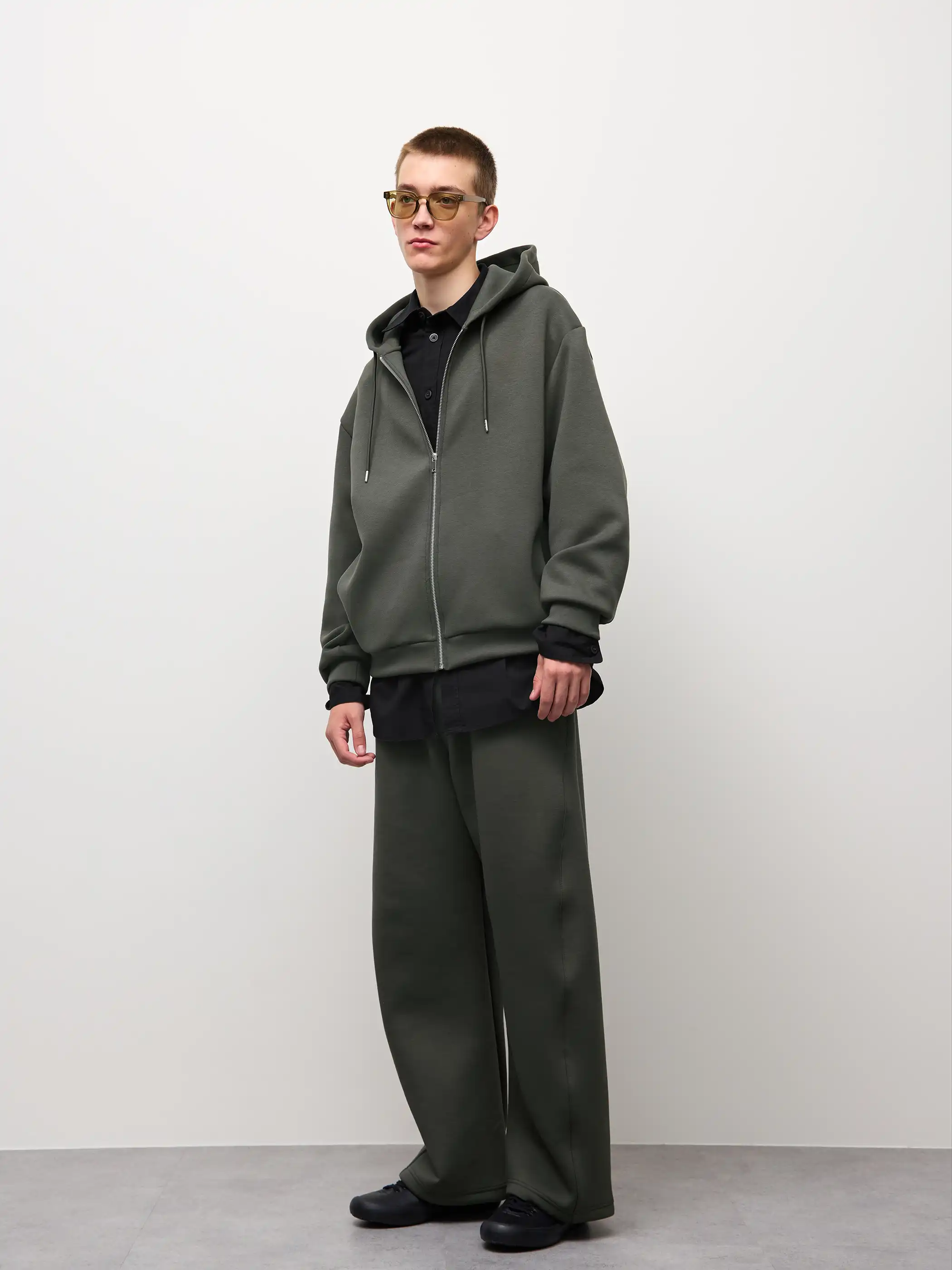 スムーススゥェット3Dバレルレッグパンツ