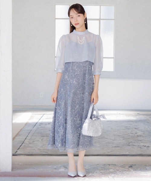 ニュース｜ショップニュース｜シアーブラウス×スパンコール刺繍ドレス