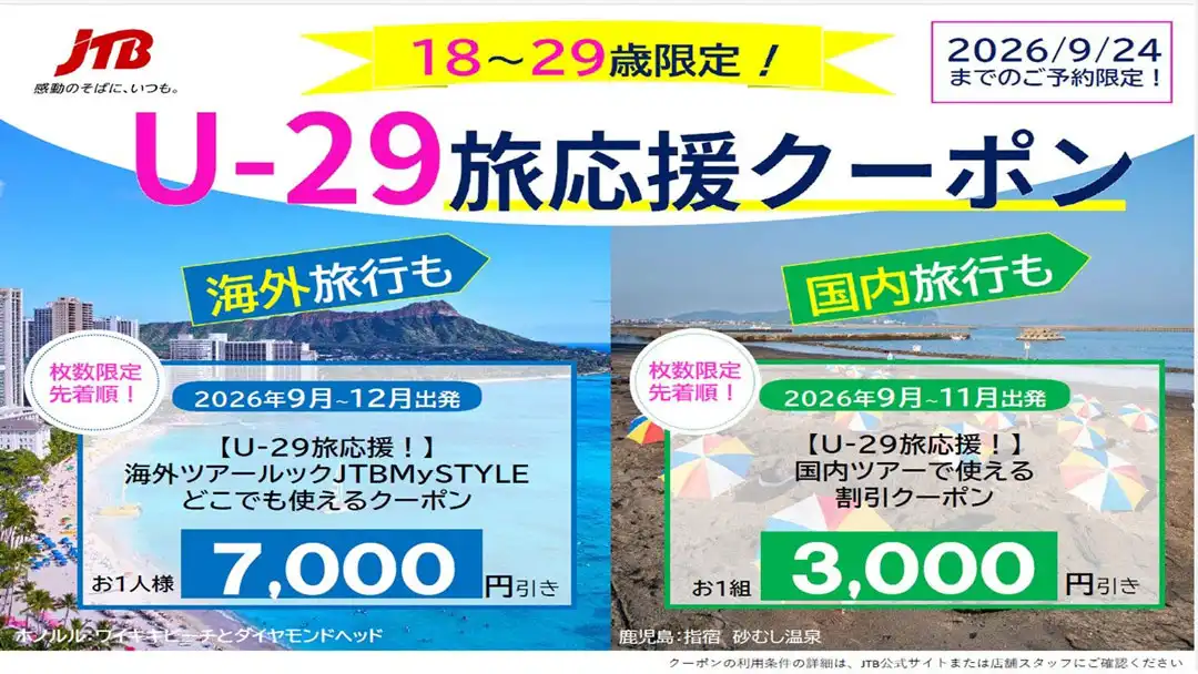 JTBがサポートするU-29旅