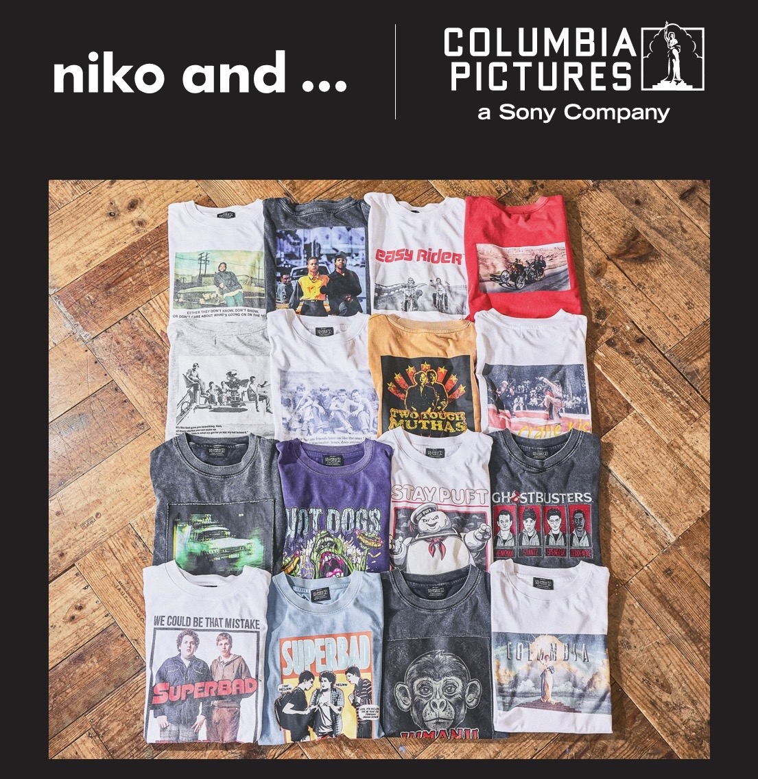 「コロンビア・ピクチャーズ」とniko and...の特別なコラボコレクションが登場