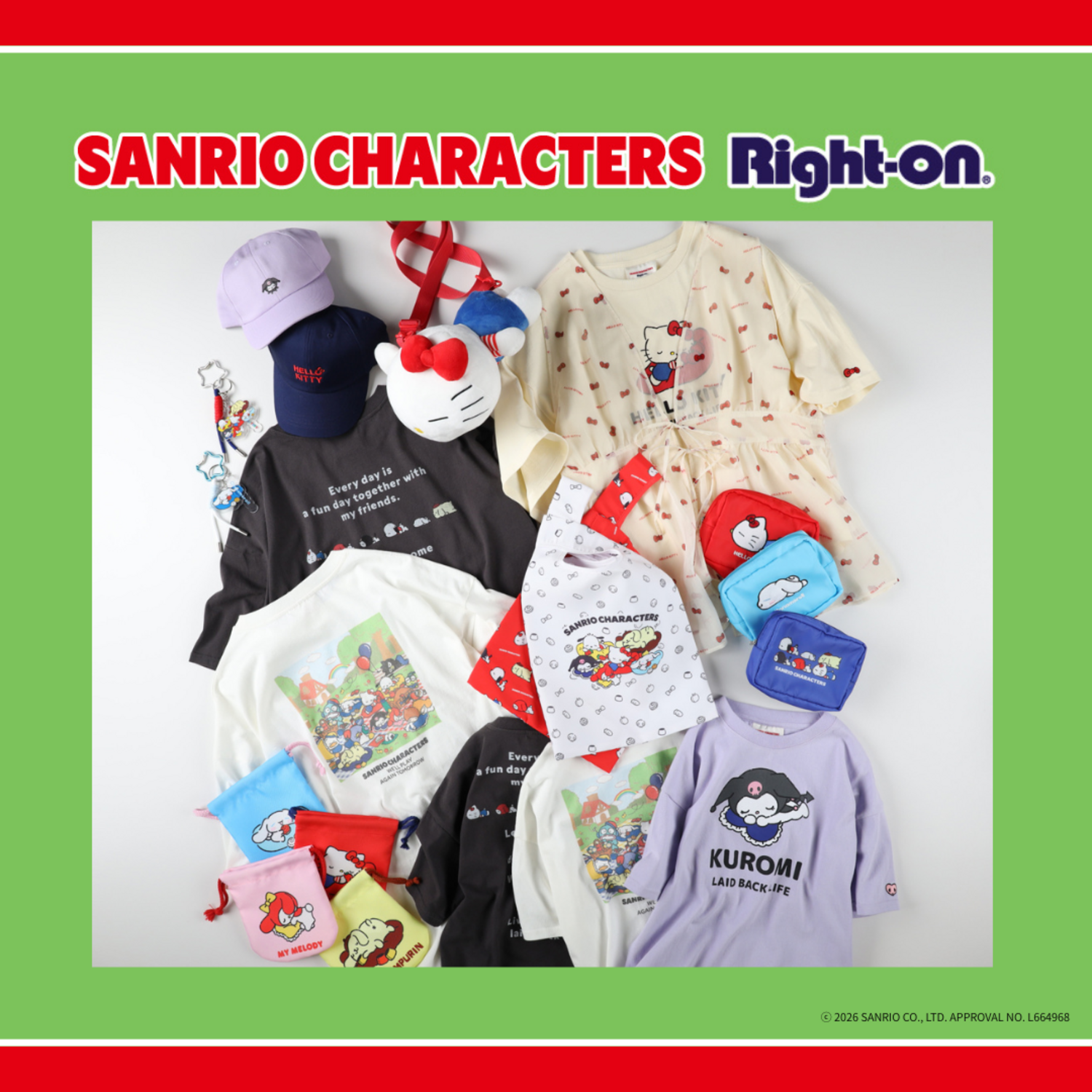サンリオキャラクターズとRight-onがコラボレーション！