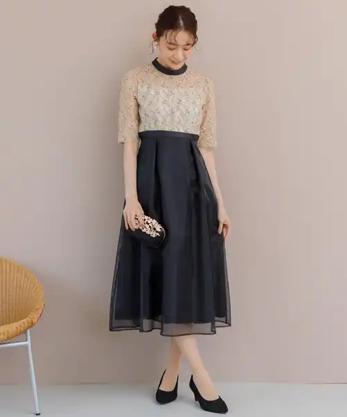 フィット＆フレアードレス/結婚式/パーティ