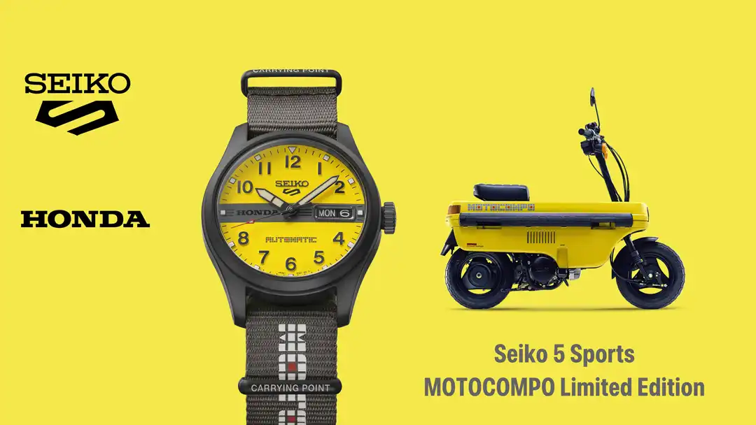 <セイコー 5スポーツ> MOTOCOMPO(モトコンポ) コラボレーション限定モデル