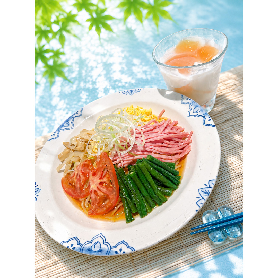 冷やし中華・白桃アンニンバニラ	