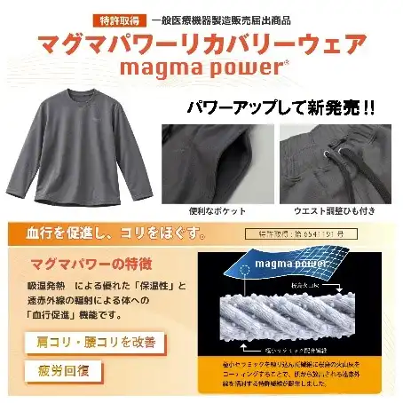 マグマパワーリカバリーウェア誕生！！！