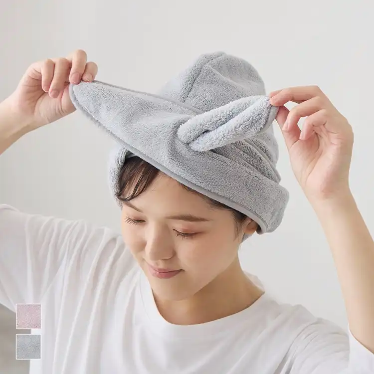 ドライヤー時間を短縮！ 巻き付けるだけで快適に乾く、速乾ヘアドライタオル