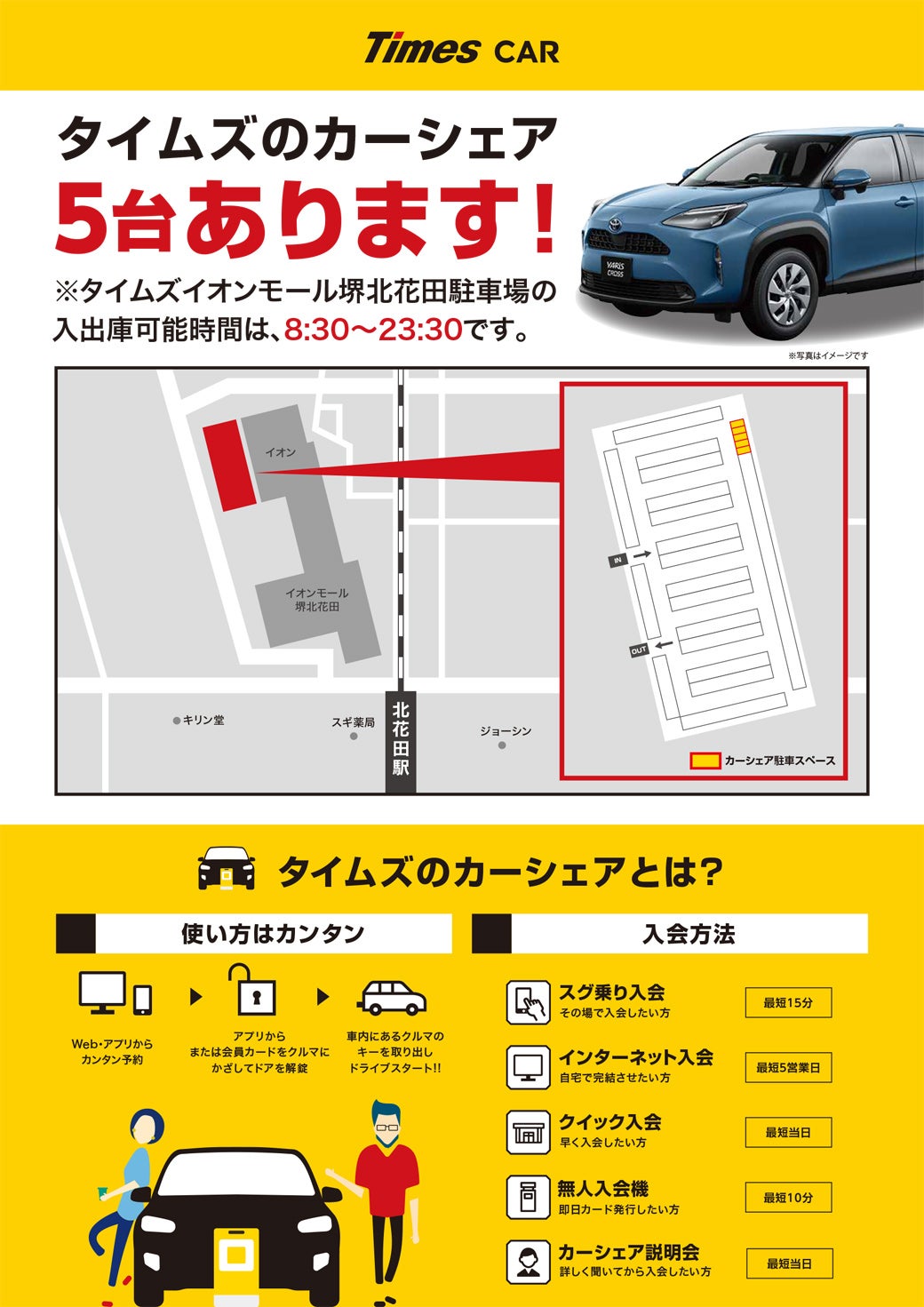 タイムズのカーシェアリング