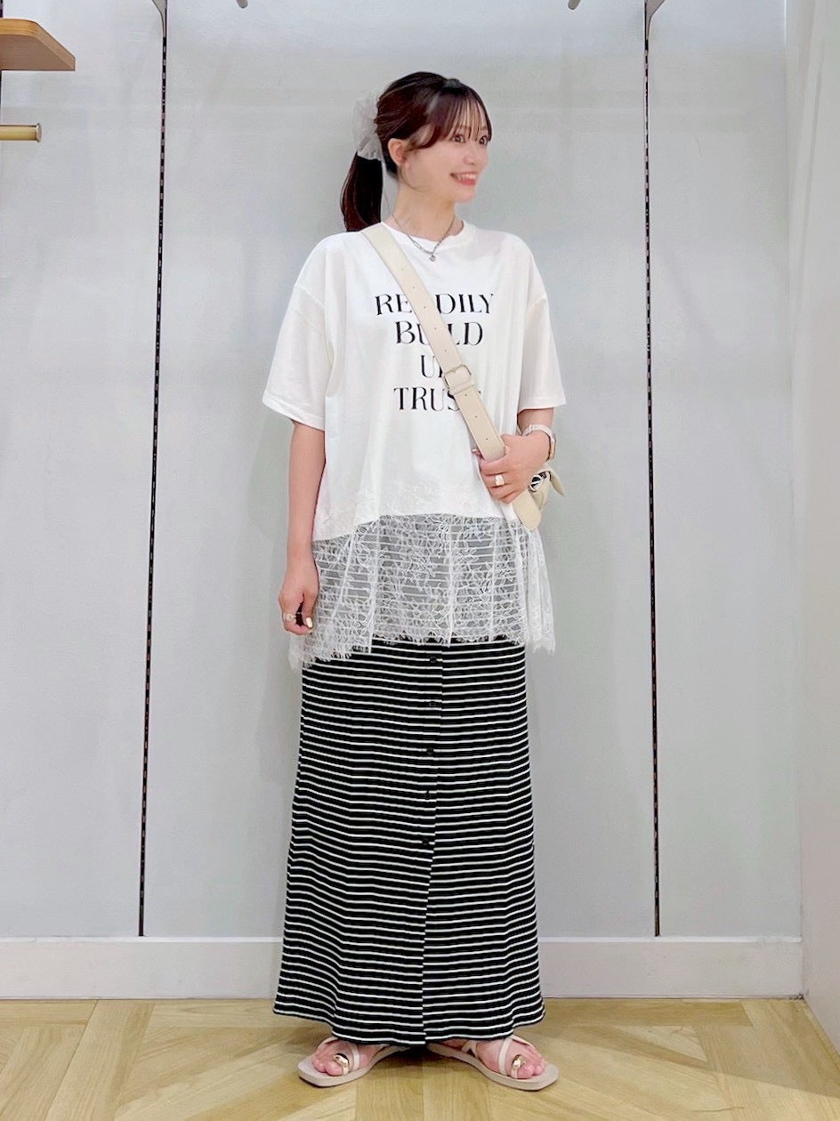 ニュース｜ボーダーが可愛い♡フロントボタンタイトスカート！｜イオン