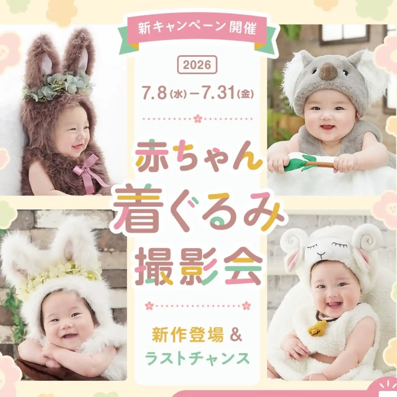 赤ちゃん着ぐるみ撮影会