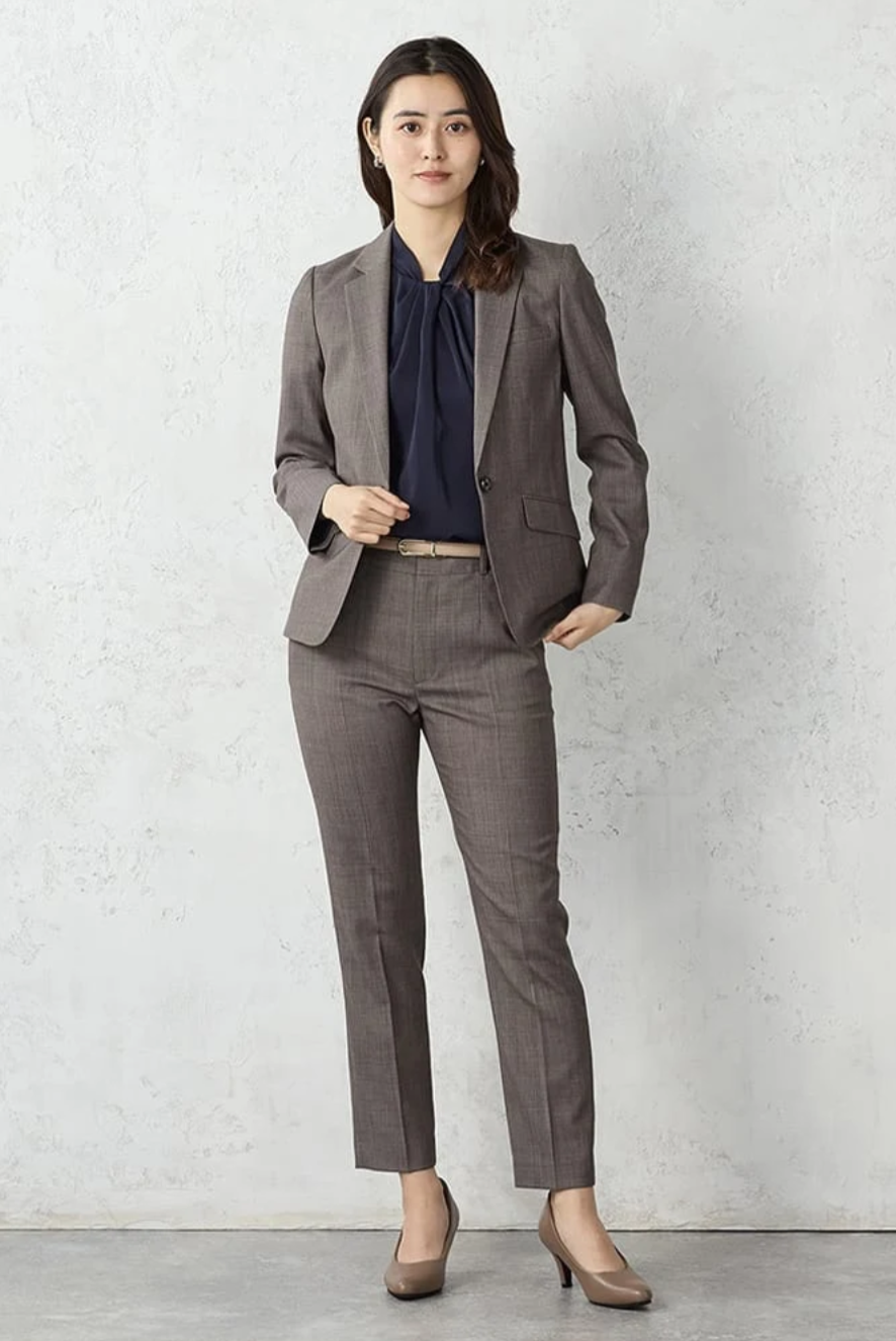 撥水デニム調セットアップスーツ