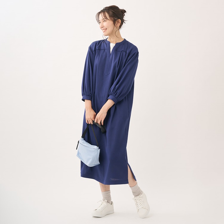 【すごナノ撥水】リネンライクワンピース