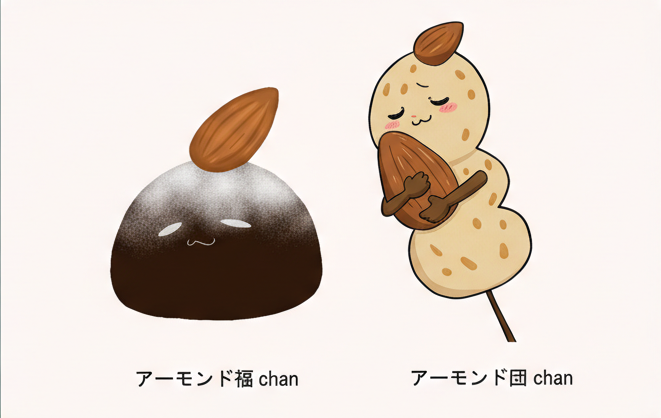 甲斐清和高校情報研究部 アーモンドを使用した和菓子販売