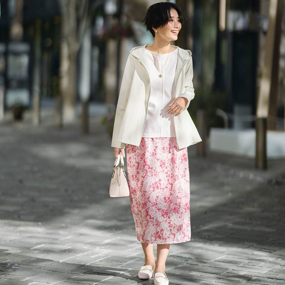 はっ水UVカットバックギャザーパーカー