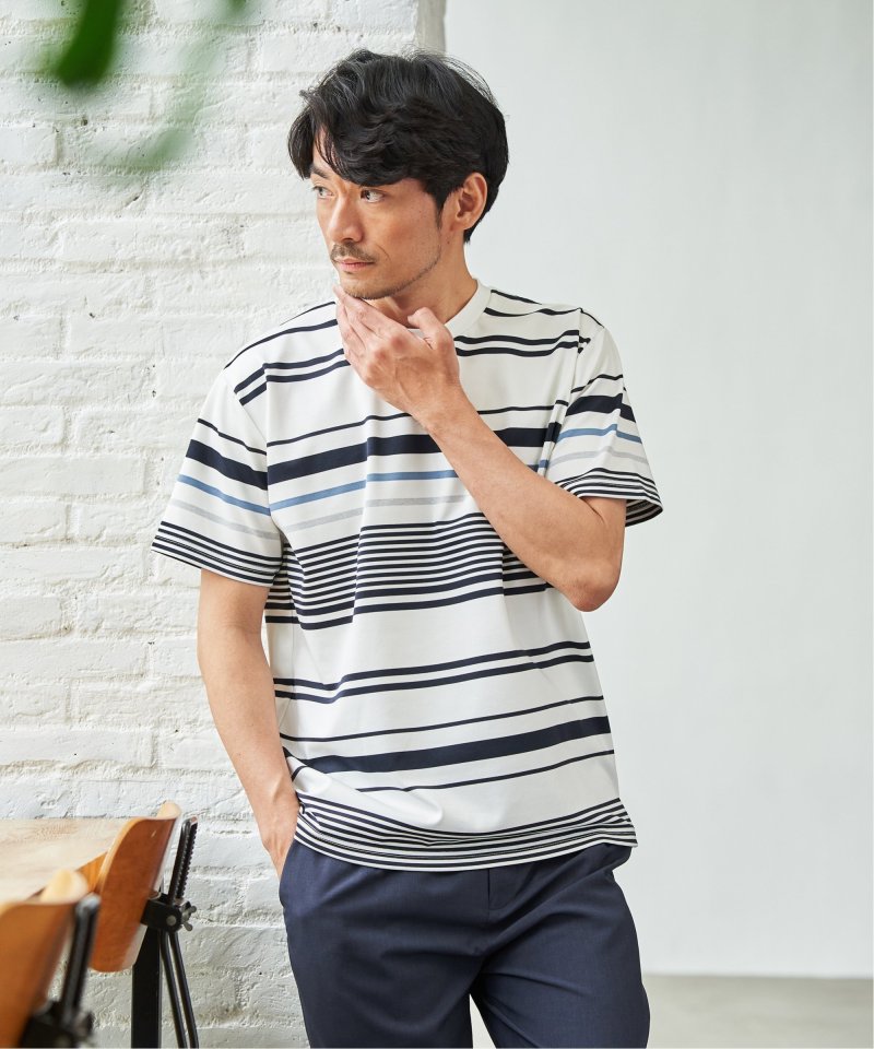 オススメ　冷感DRYポンチボーダーT