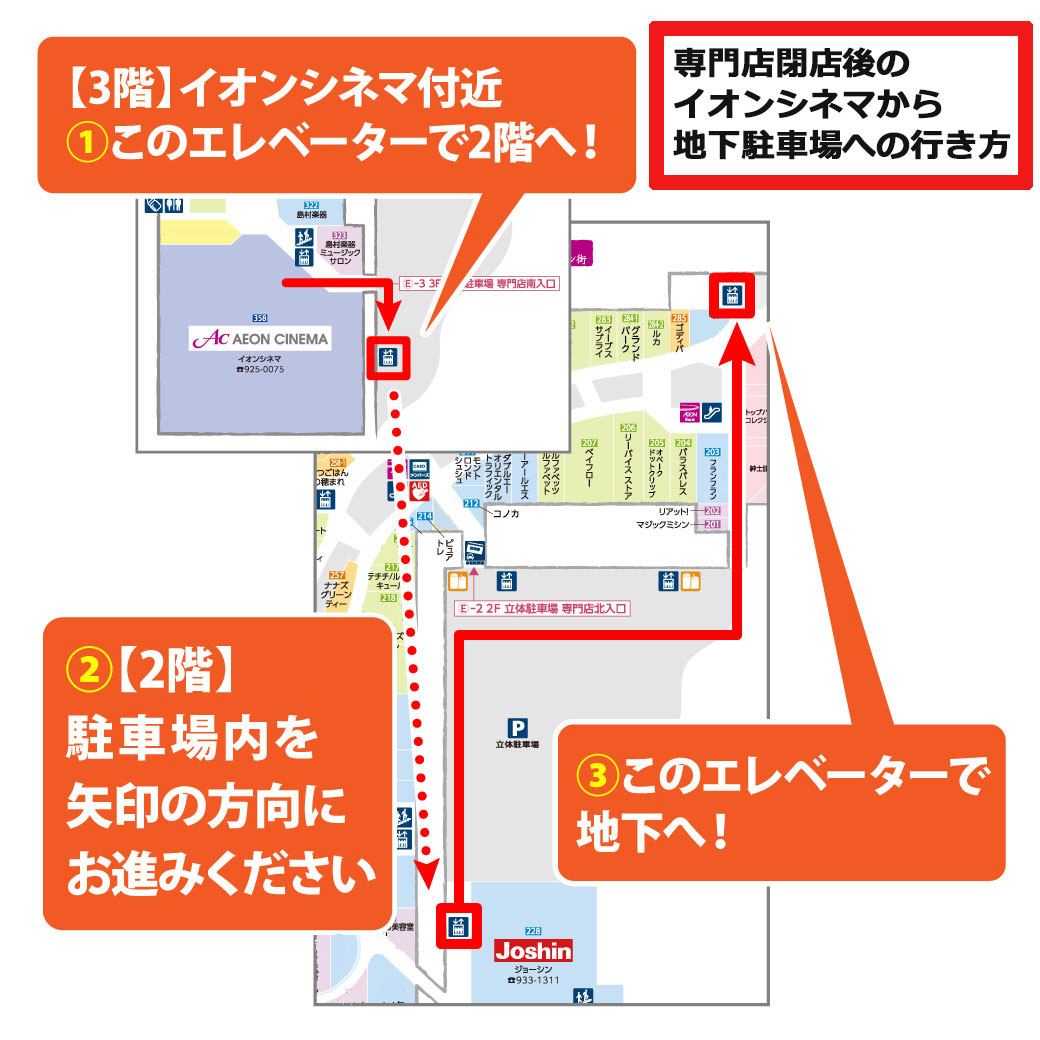 【閉店後】時間外出入口のご案内