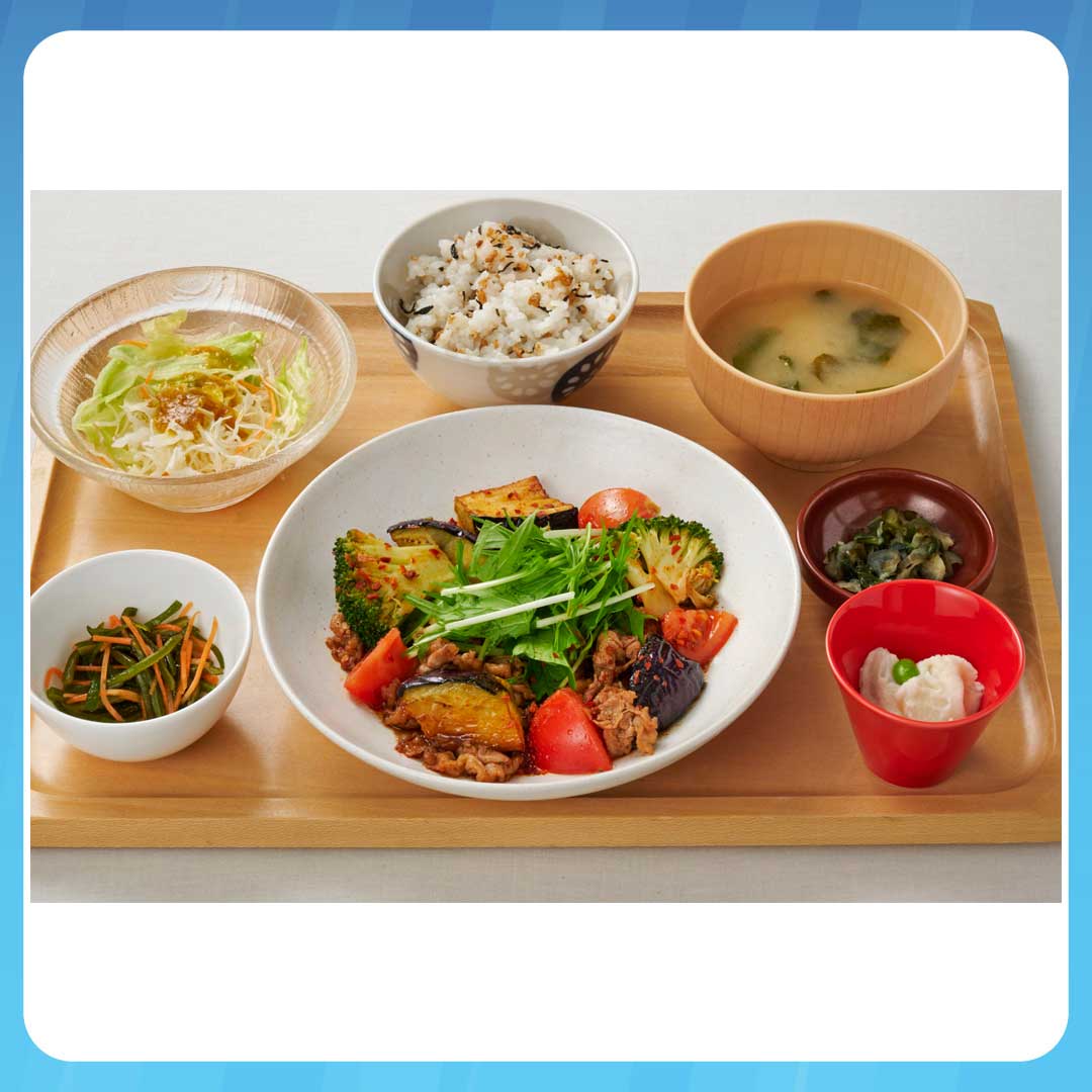 牛肉と丸なすのHOT!麻辣味噌炒め定食