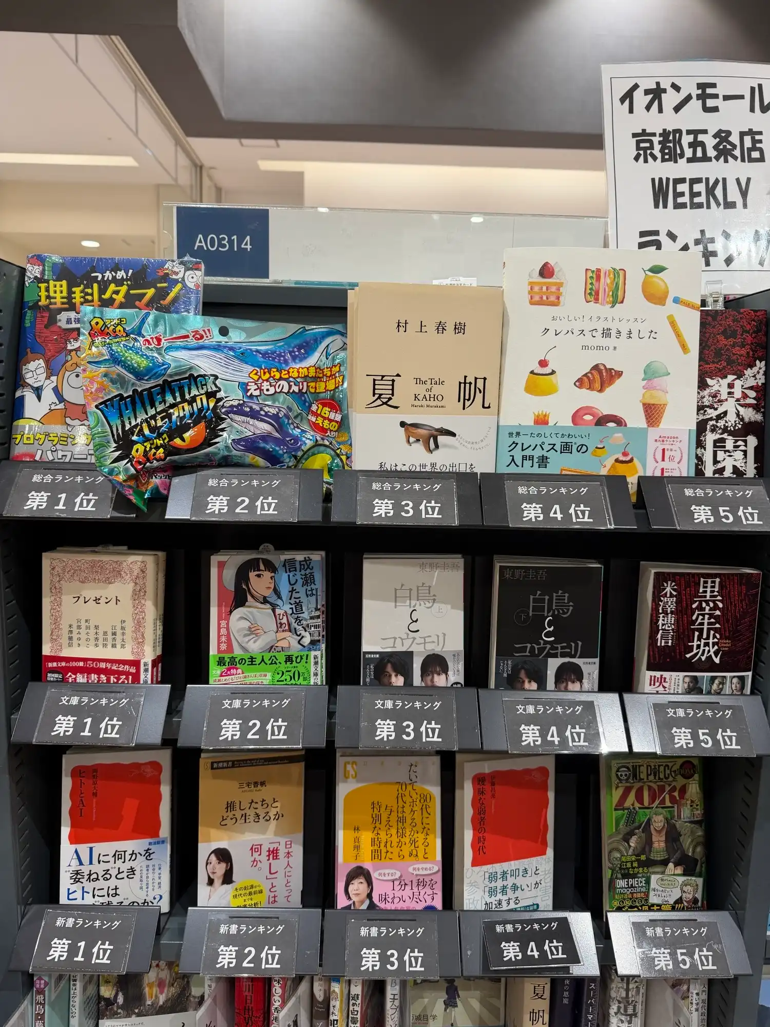 大垣書店 週間ランキング(7月25日~7月31日)