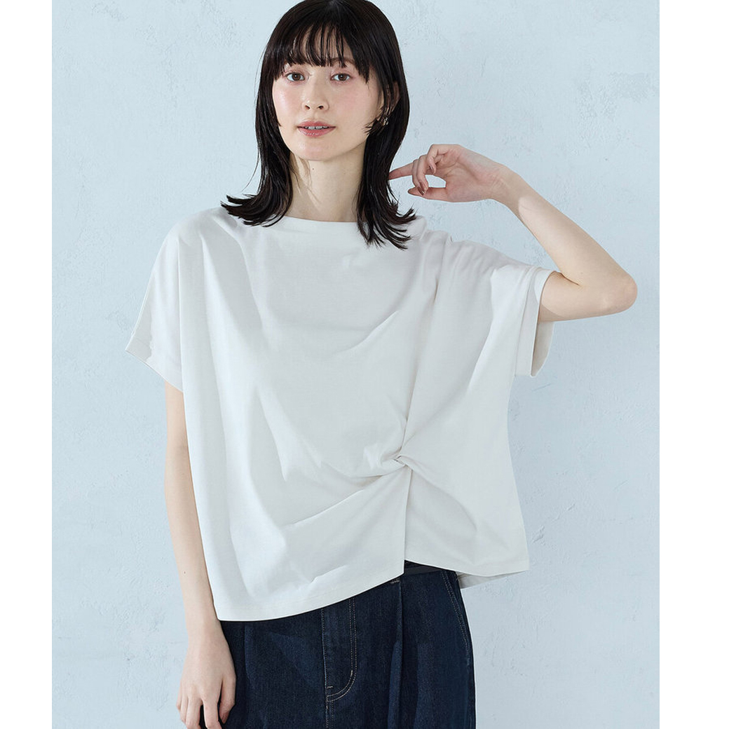 【接触冷感】ツイストタックTシャツ