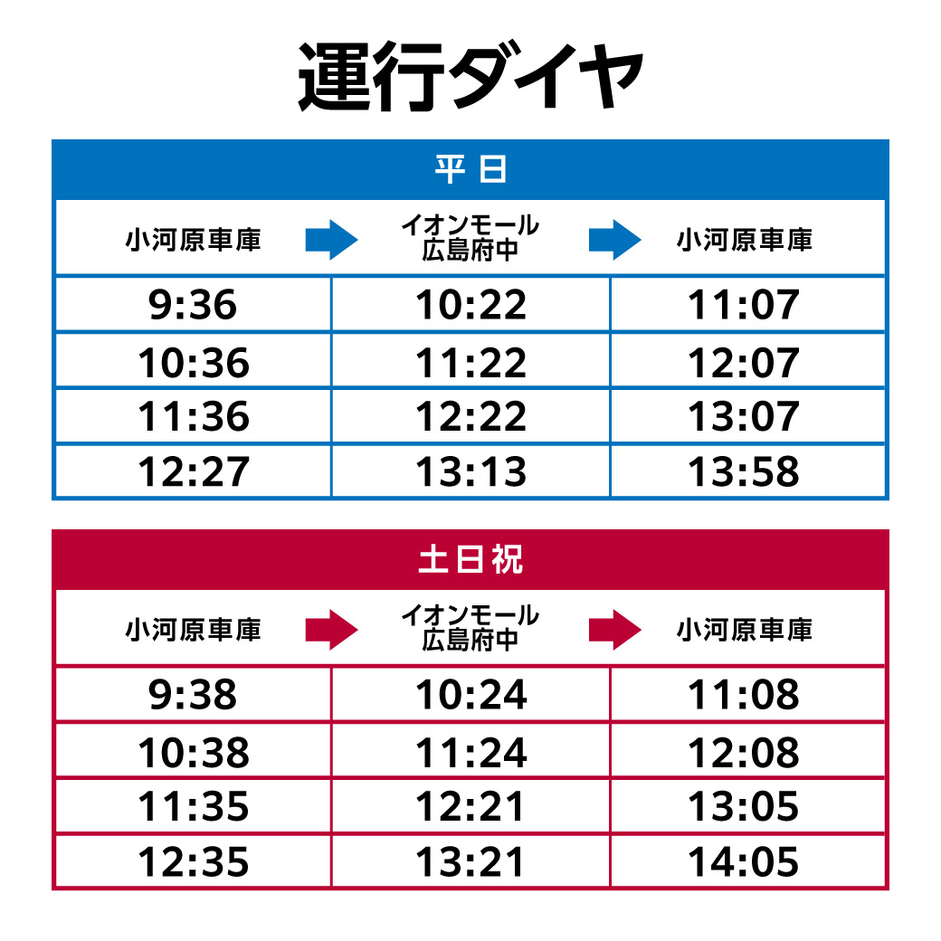 バスティオン4【6／11値下げしました】 ニュース｜モールからのお知らせ｜広島バス29号線の一部の便がイオン