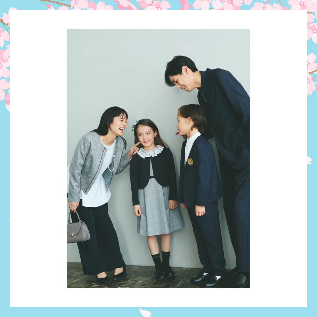 凛と華やぐファミリーコーデ